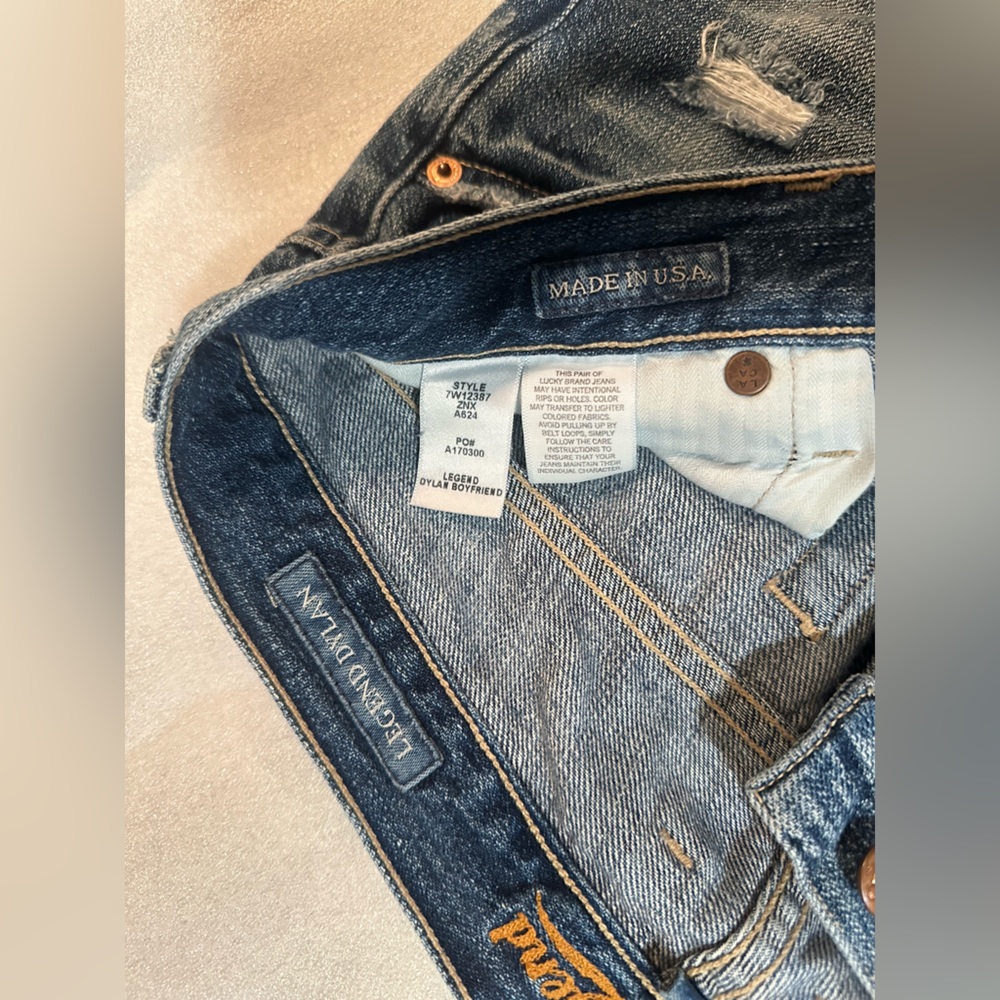 Lucky Legend by Lucky Brand Jeans Legend Dylan Boyfriend destroyed 00/24 - Picture 4 of 6